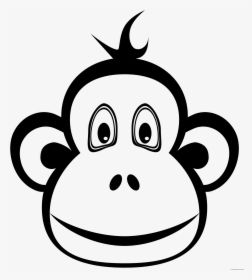 Cute Monkey Clipart Silhouette Collection - Cartoon Black And White Monkey Clipart, HD Png Download, Free Download