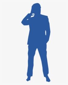 Thinking Man Silhouette Clip Arts - Man Silhouette Png Blue, Transparent Png, Free Download