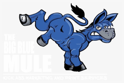 The Big Blue Mule - Cartoon, HD Png Download, Free Download
