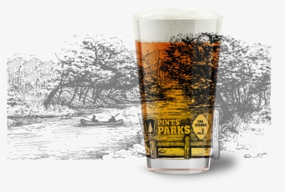 Pints For Parks Glass - Beer Glass, HD Png Download, Free Download