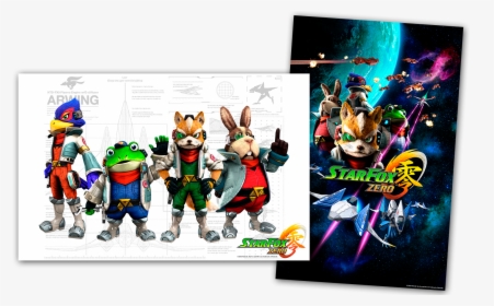 Front And Back Images Of The Star Fox Zero Poster - Star Fox Guide Book, HD Png Download, Free Download