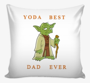 Starwars Pillow Cover Yoda Best Dad Ever - Cartoon, HD Png Download, Free Download
