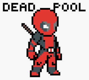 Pixel Art Minecraft Deadpool , Transparent Cartoons - Deadpool Pixel Png, Png Download, Free Download