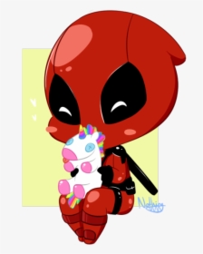 Chibi Deadpool With Unicorn, HD Png Download, Free Download