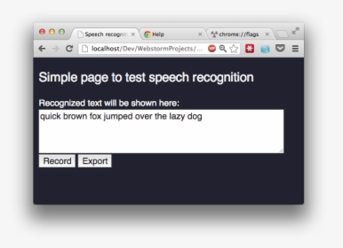 Speech Recognition With Javascript, Websockets And - Jquery Don T Show Me Again Popup, HD Png Download, Free Download