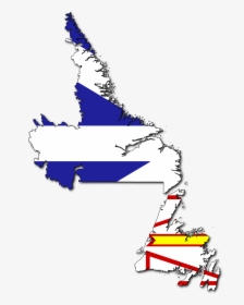 Newfoundland And Labrador Flag Map, HD Png Download, Free Download