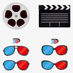 Decorative Cinema Effect Illustration Creative Clapperboard - Film, HD Png Download, Free Download