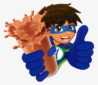 Choco-character - Superhero Chocolate Milk, HD Png Download, Free Download