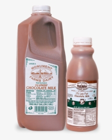 A Pint And Half Gallon Of Monument Farms 1% Local Chocolate - Bottle, HD Png Download, Free Download