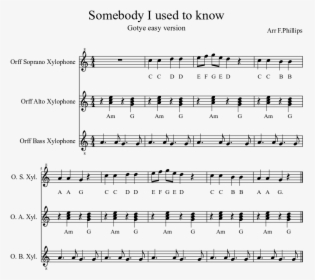 Somebody I Used To Know On Xylophone, HD Png Download, Free Download