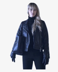 Red Sparrow Jennifer Lawrence Leather Jacket, HD Png Download, Free Download