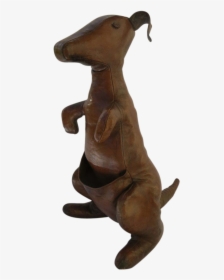 Original Vintage Leather Kangaroo - Statue, HD Png Download, Free Download