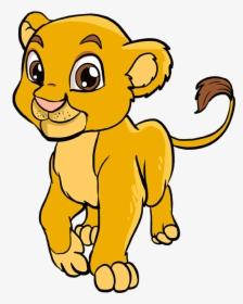 How To Draw Baby Lion - Drawing Of A Baby Lion, HD Png Download, Free Download