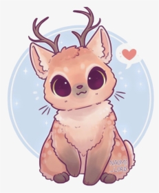 #cute #animals #deer #chirstmas #freetoedit - Cute Animal Drawings Deer, HD Png Download, Free Download
