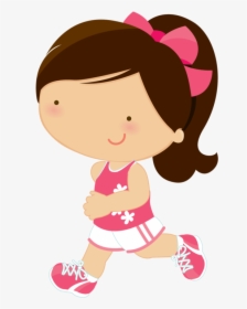Running Cartoon, Running Club, Girl Running, Cute Clipart - Girl Running Clipart, HD Png Download, Free Download