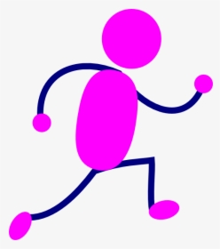 Girl Running Running Girl Clipart Free Download Clip - Pink Stick Man Running, HD Png Download, Free Download