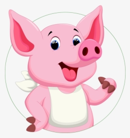 Cute Piggy Banks Clipart - Transparent Cartoon Pig Clipart, HD Png Download, Free Download