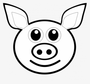 Pig Face Clipart Black And White, HD Png Download, Free Download