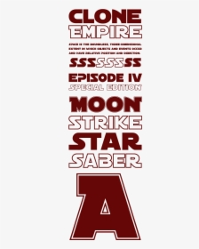 Star Wars Font - Empire Star Wars Font, HD Png Download, Free Download