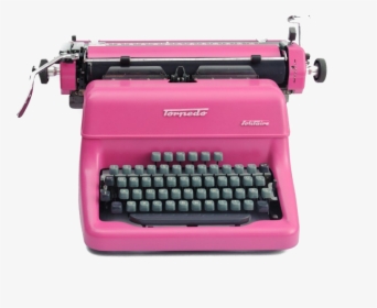 Pink Typewriter Transparent Image - Transparent Background Typewriter Clipart, HD Png Download, Free Download