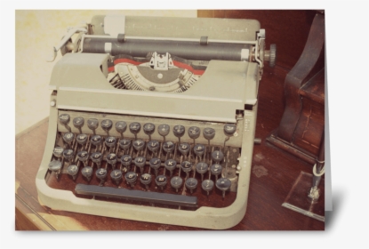 Vintage Typewriter Greeting Card - Machine, HD Png Download, Free Download
