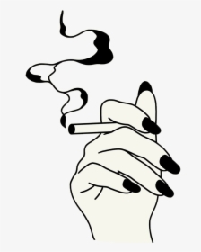 Tumblr Tumblrgirl Tumblrboy Smoke Smoking Sigaret Black - Simple Easy Trippy Drawings, HD Png Download, Free Download