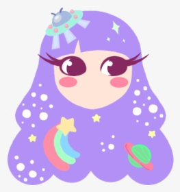 Clip Art Pastel Goth Smol Space - Space Girl, HD Png Download, Free Download