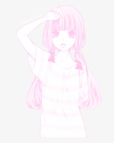 Anime Girl Png Tumblr - Sketch, Transparent Png, Free Download