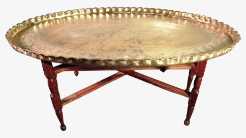 M#century Large Oval Moroccan Brass Tea Table On Chairish - Coffee Table, HD Png Download, Free Download