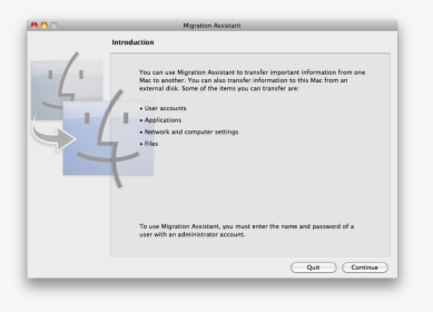 Migration Assistant Introductory Screen - Mac, HD Png Download, Free Download