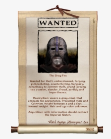 No Caption Provided - Grey Fox Wanted Poster, HD Png Download, Free Download