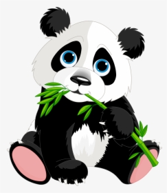 Cute Giant Cartoon Illustrations Panda Red Clipart - Panda Clipart, HD Png Download, Free Download