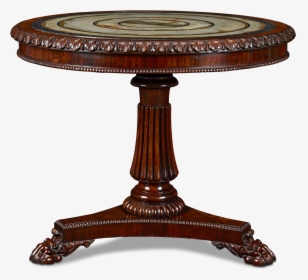 19th Century Rosewood & Pietra Paesina Specimen Table - Center Table Png, Transparent Png, Free Download