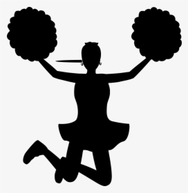 Cheerleader Clipart Silhouette Png, Transparent Png, Free Download