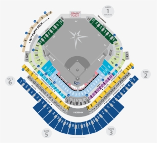 View Interactive Map Of Tropicana Field, HD Png Download ...