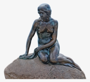 Water, Monument, Copenhagen, Denmark, Mermaid - Little Mermaid Statue, HD Png Download, Free Download