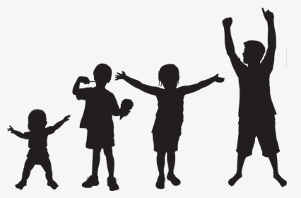 32m Of Those People Are Children Younger Than - Kids Playing Silhouette Png, Transparent Png, Free Download