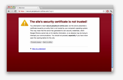 Chrome Site Is Not Secure, HD Png Download, Free Download