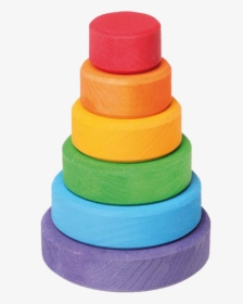 Small Rainbow Stacking Tower"     Data Rimg="lazy"  - Stacked Round Blocks, HD Png Download, Free Download