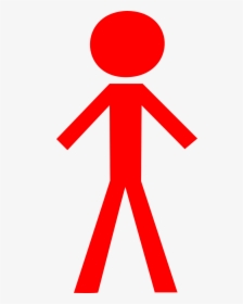 Stick Figure Red Man Isolated Png Image - Stick Figure Clip Art, Transparent Png, Free Download