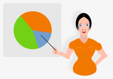 Person Pointing At Pie Chart, HD Png Download, Free Download