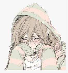 Depressed Sad Anime Girl Crying, HD Png Download, Free Download