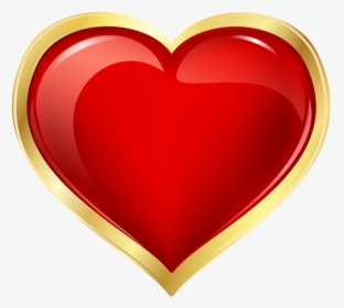 Heart Png - Red And Gold Heart Clipart, Transparent Png, Free Download