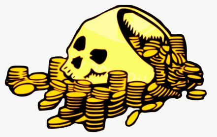 Skull & Money Clip Arts - Pirate Coins Clip Art, HD Png Download, Free Download