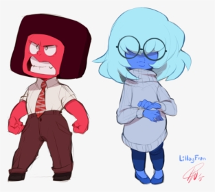 Inside Out Saphire And Ruby From Su (steven - Ruby Steven Universe Oc, HD Png Download, Free Download