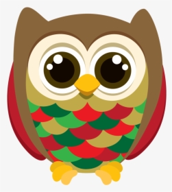 Owls For Kids Christmas Clip Art - Christmas Owl Clipart, HD Png Download, Free Download