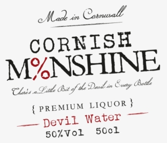 Cornish Moonshine, The Cornish Moonshine Company, Cornwall, - Calligraphy, HD Png Download, Free Download
