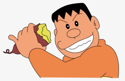 Gyan Eating Potato - Giant Sing Doraemon Png, Transparent Png, Free Download
