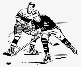Ice Hockey Clip Arts - Playing Hockey Clipart Black And White, HD Png Download, Free Download