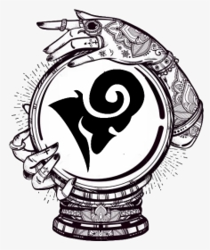 Aries Icon - Crystal Ball Gypsy Tattoo, HD Png Download, Free Download